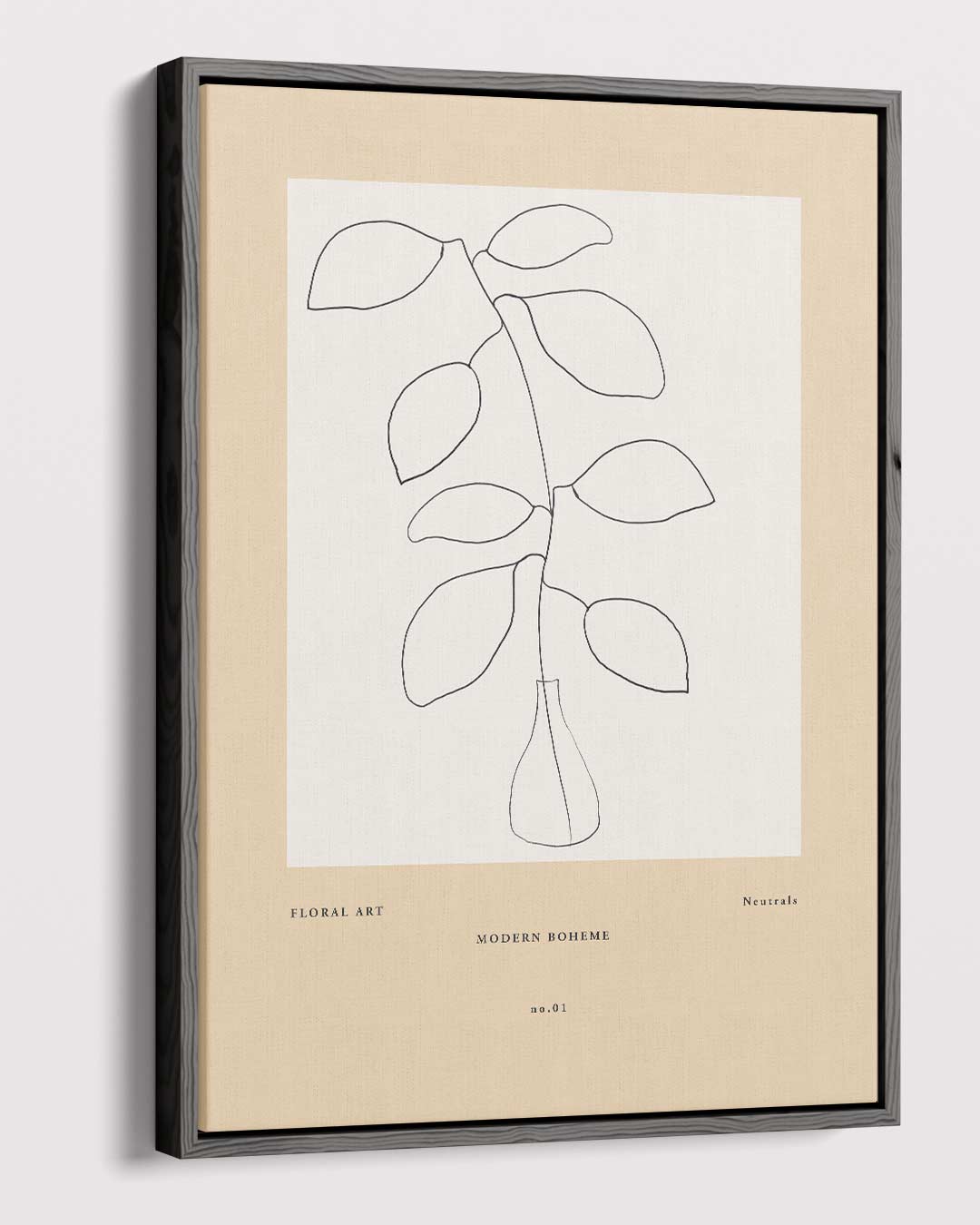 Moderne Boho Bloemen – canvas wanddecoratie in portret formaat