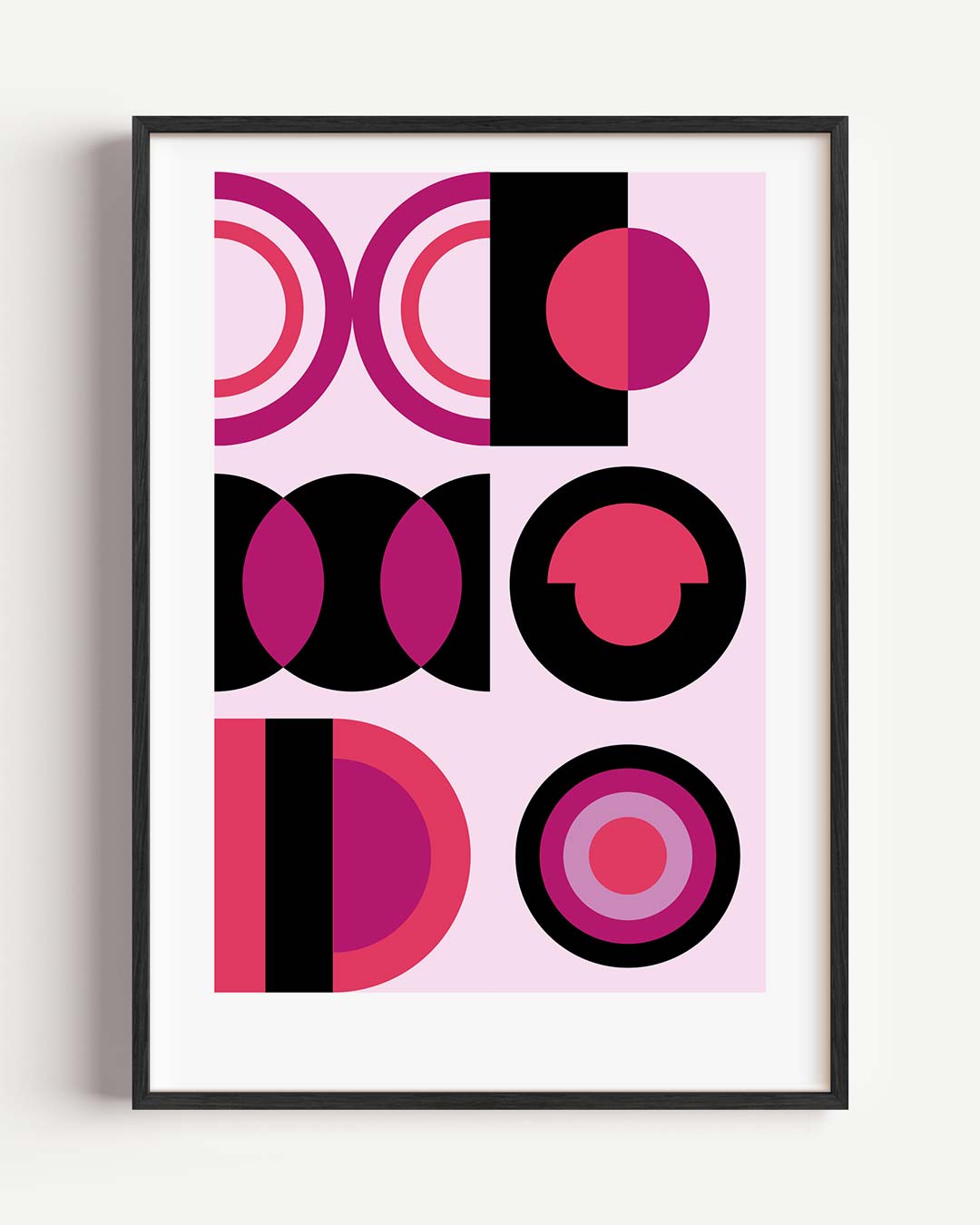 Moderne Geometrische Kunstposter – kleurrijke abstracte portret poster als wanddecoratie