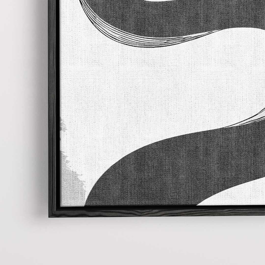 Zwarte Golf Beweging – dibond kunstwerk als wanddecoratie