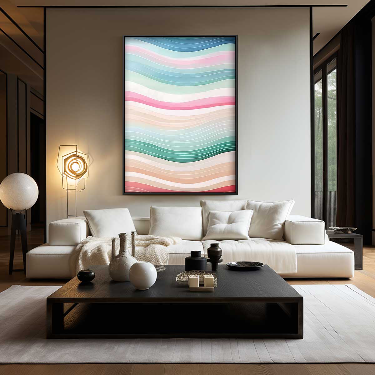 Zomerse Golven – modern portret kunstwerk van WallArtistic