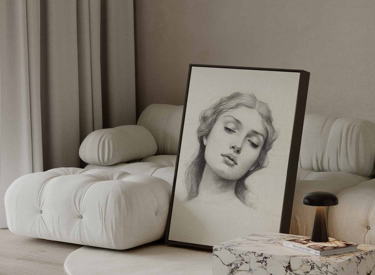 Tijdloze Elegantie – plexiglas wanddecoratie in portret formaat