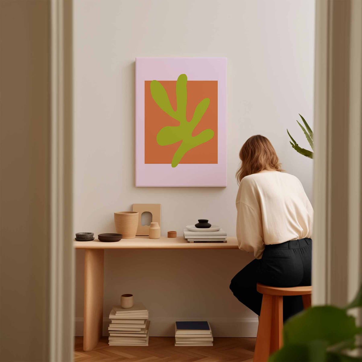Organische Vormen – staand kunstwerk voor modern interieur