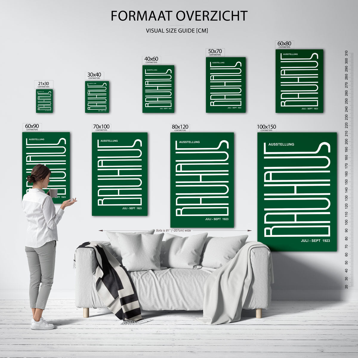 – Bauhaus poster als moderne geometrische wanddecoratie