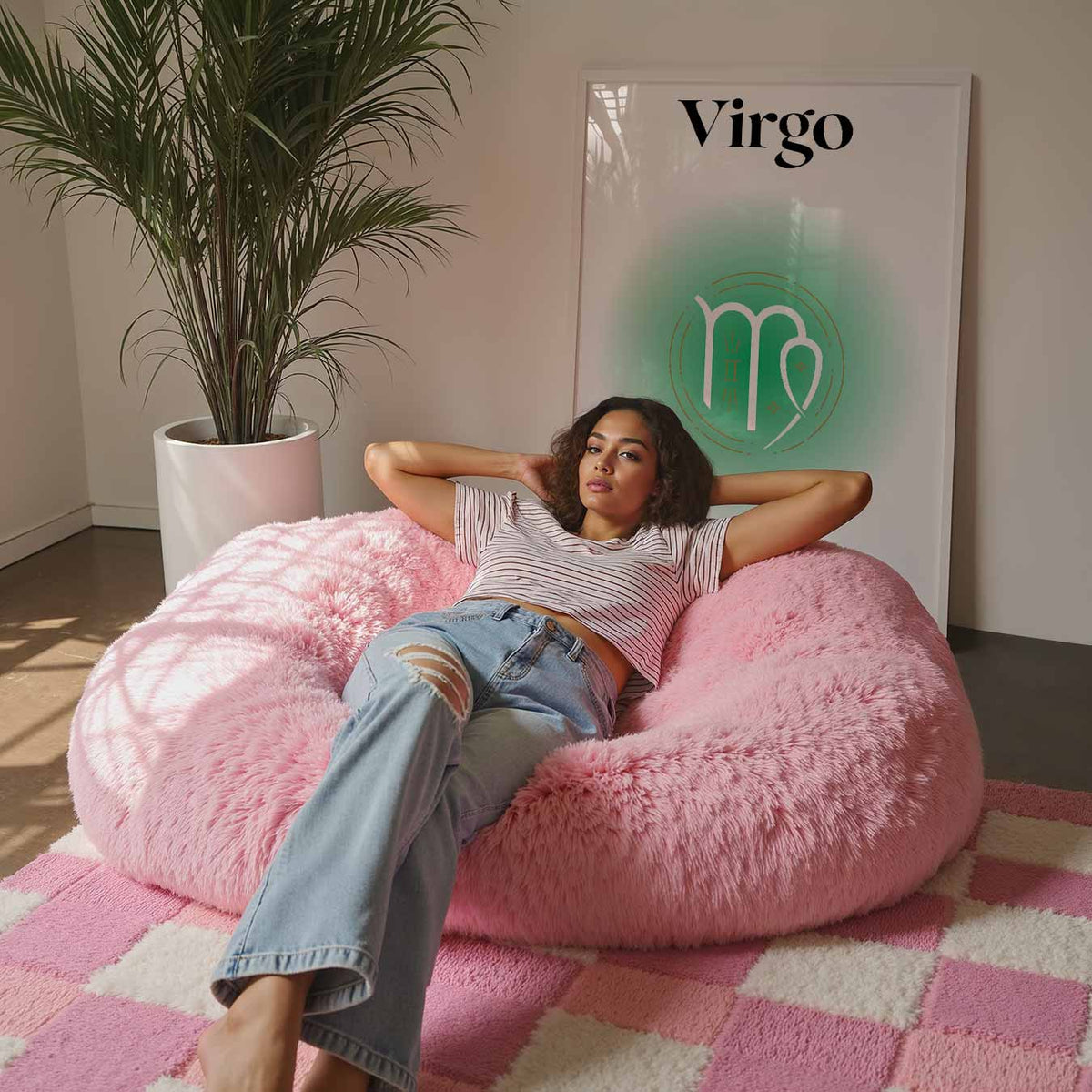 Virgo Zodiac – rustgevende wandkunst als portret poster