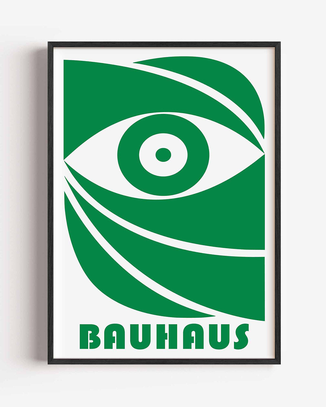 Oogvorm en lijnen – staande Bauhaus poster als wanddecoratie