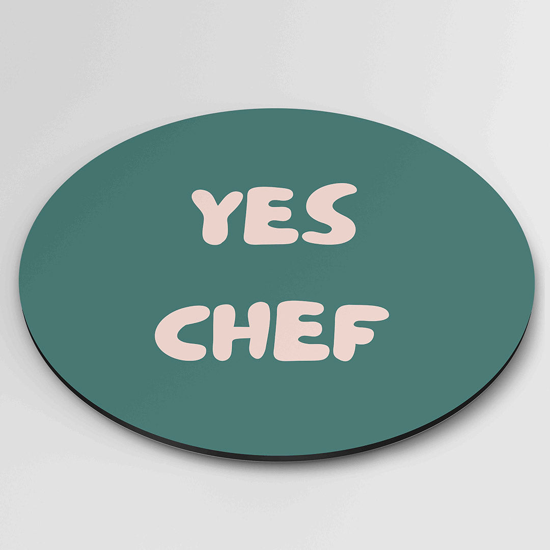 Yes chef – Pop Art wandkunst als moderne muurcirkel