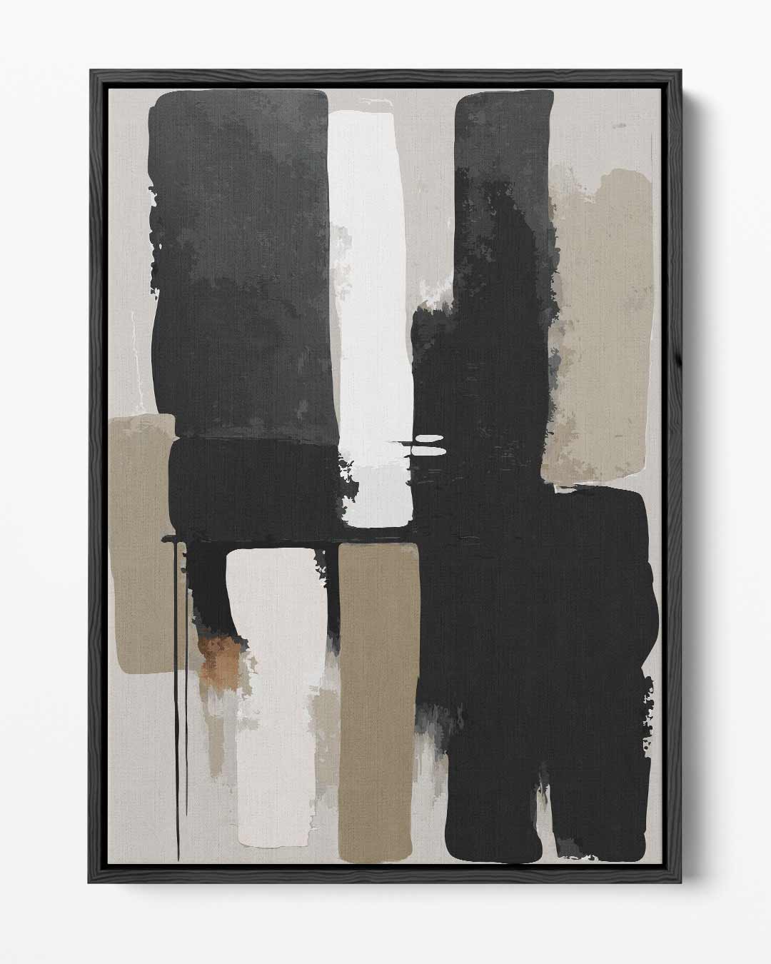 Abstract Contrast – portret kunstwerk als wanddecoratie
