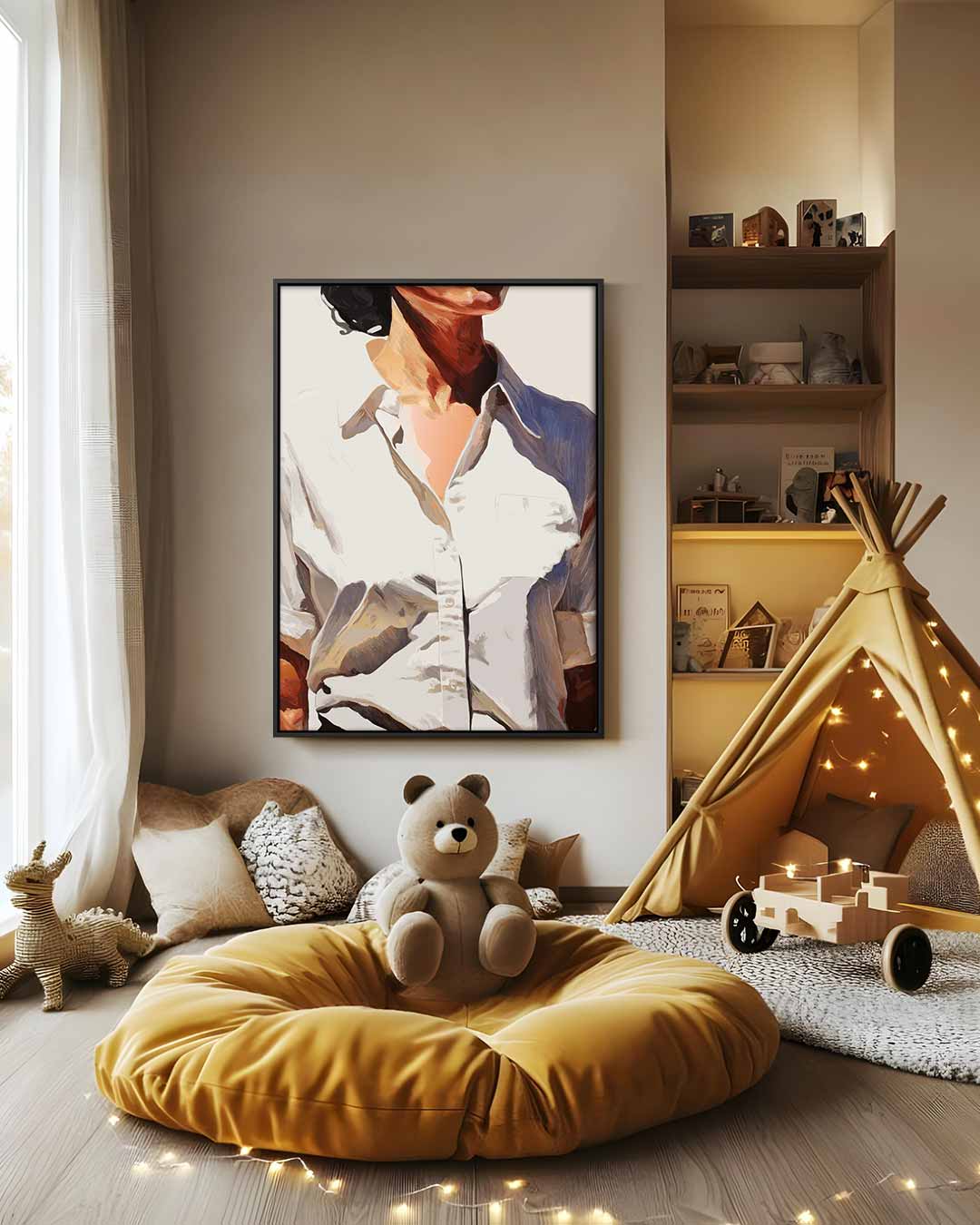 Elegante Stijl in Schilderkunst – modern portret kunstwerk van WallArtistic