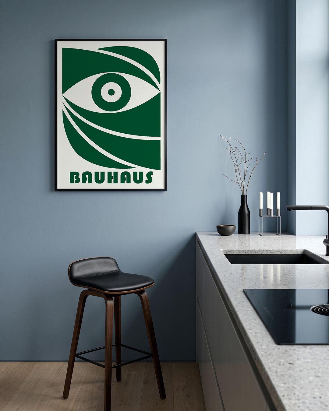  – geometrische Bauhaus poster in staand formaat