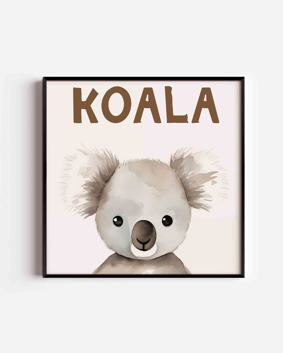 Koala – vierkante kinderposter als wanddecoratie