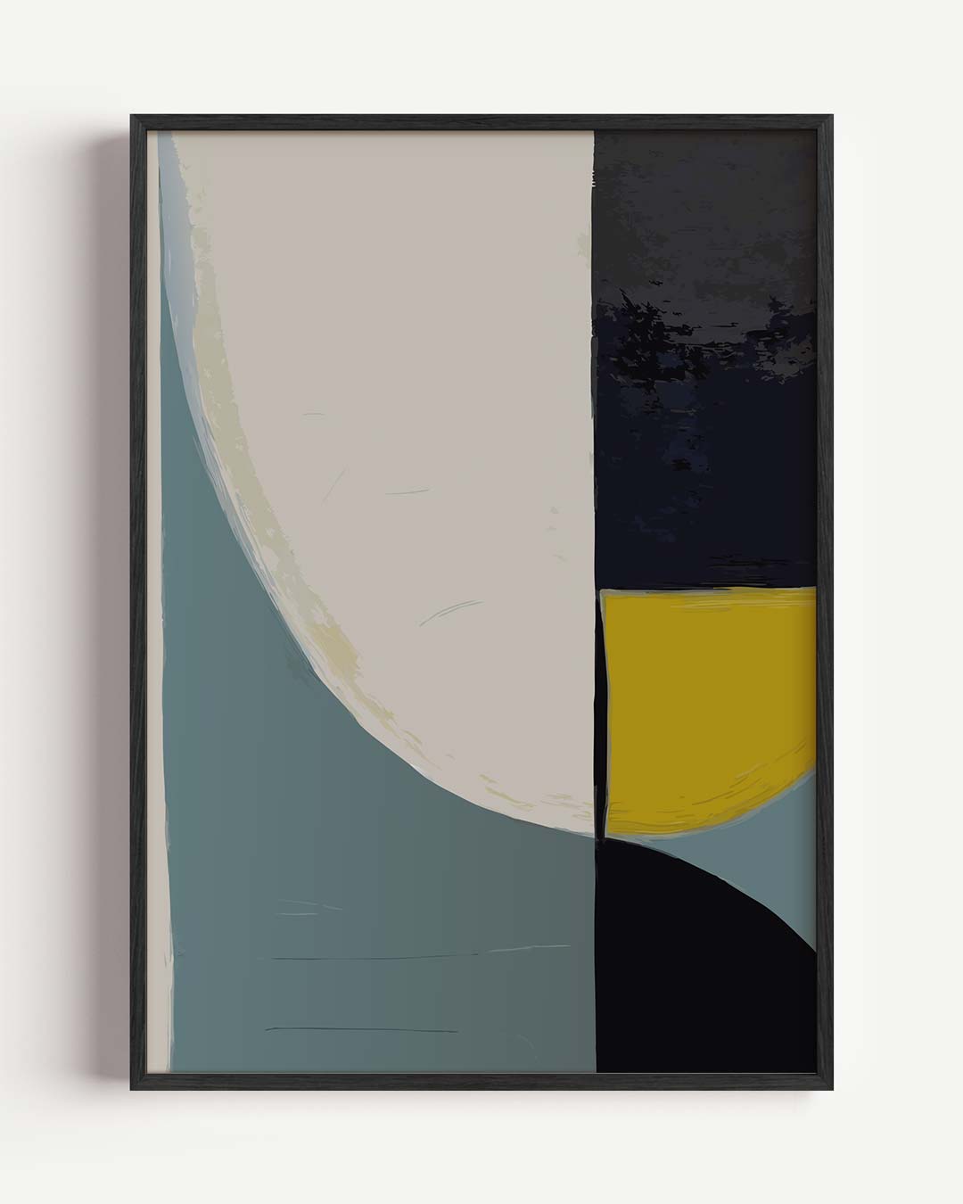 Moderne Abstracte Kunstposter – kleurrijke abstracte portret poster als wanddecoratie