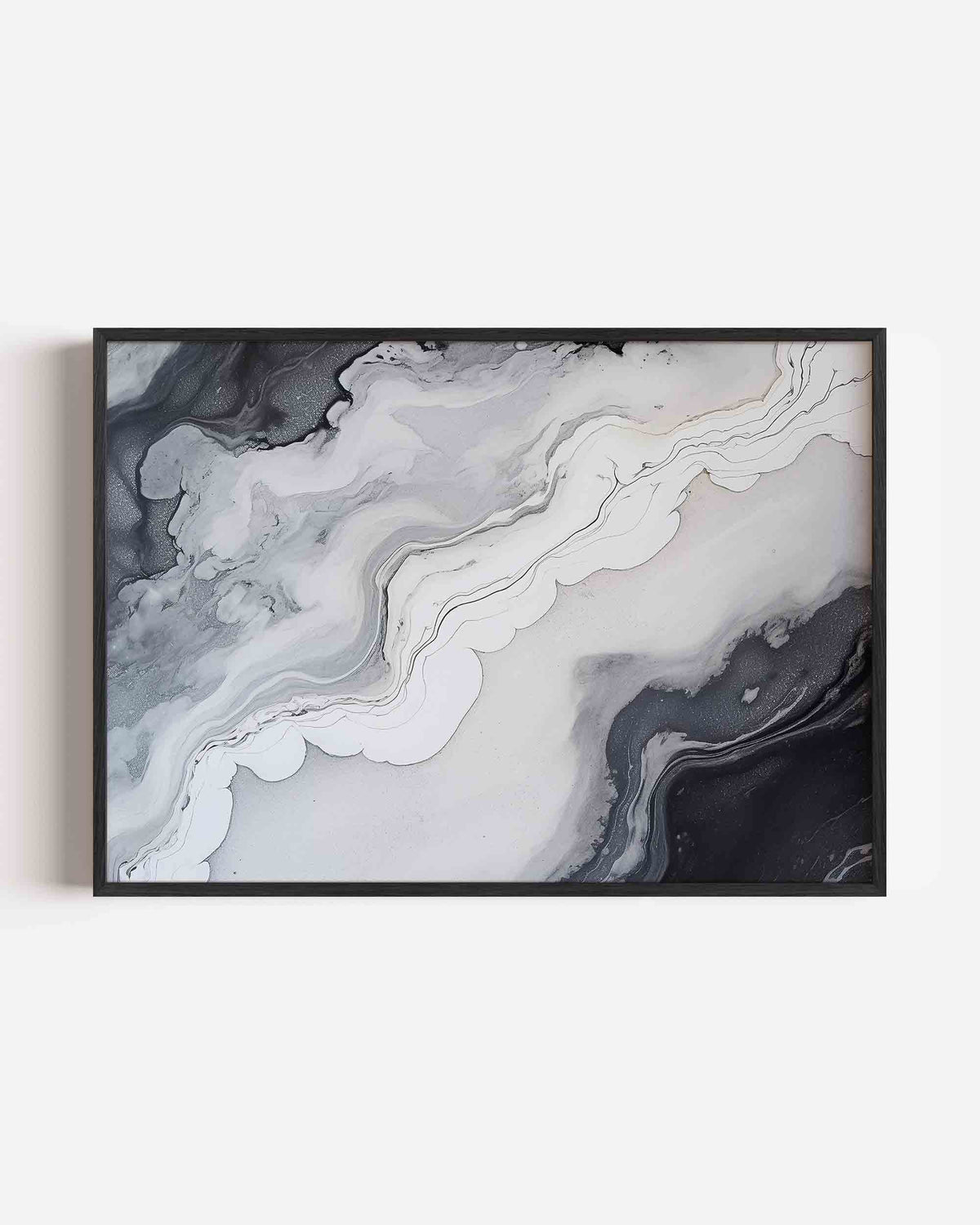 Vloeiende lijnen – abstracte landscape poster als wanddecoratie