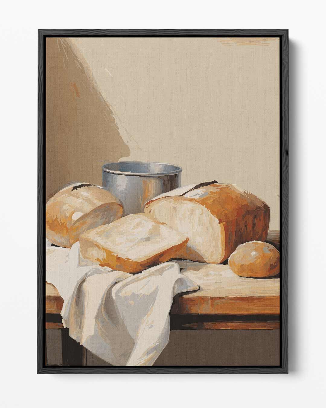 Gezellige Broodstilleven – portret kunstwerk als wanddecoratie