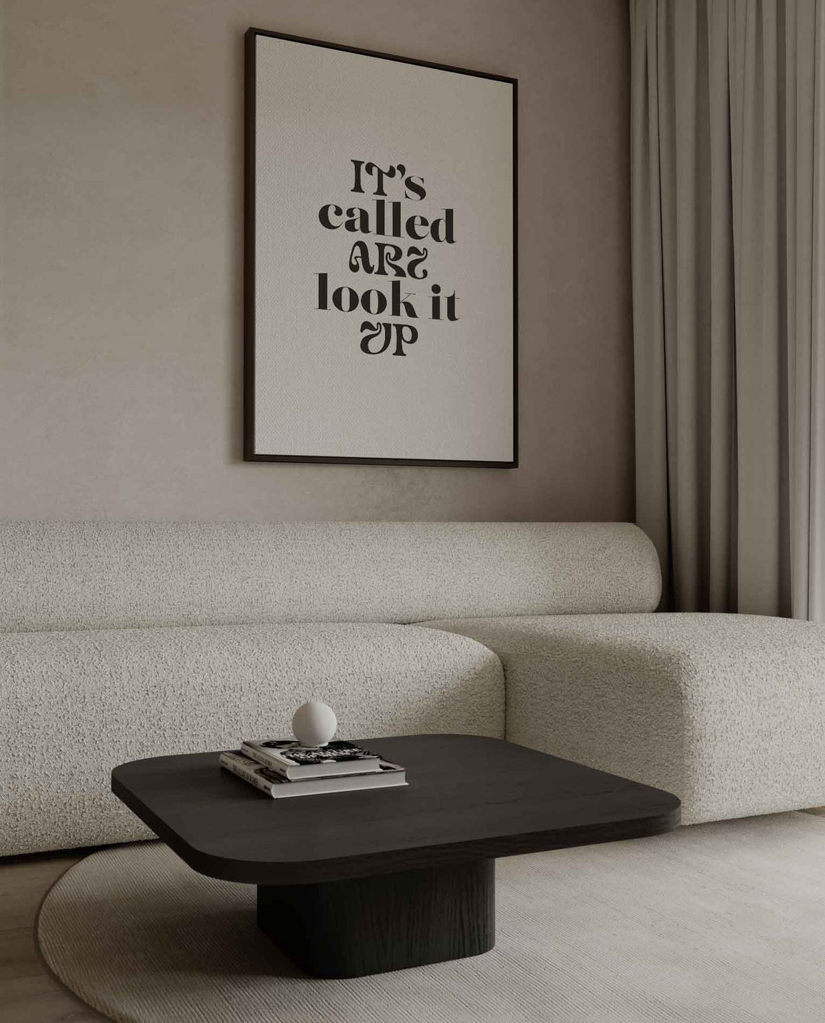 Kunstzinnige Typografie Poster – canvas wanddecoratie in portret formaat