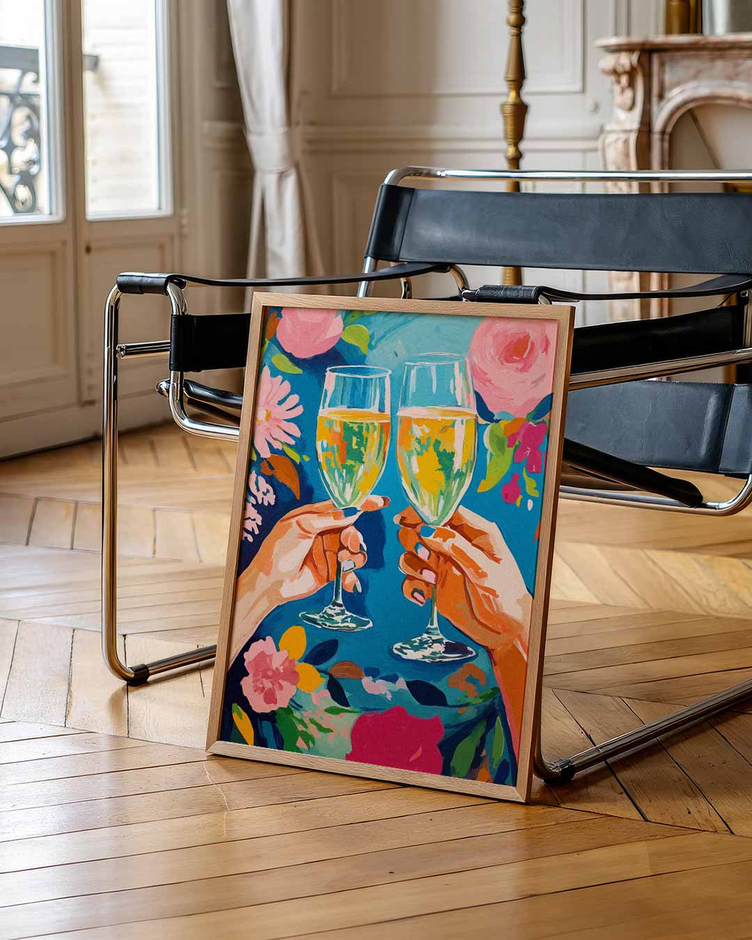 Vrolijke Cheers – zomerse wandkunst als portret poster