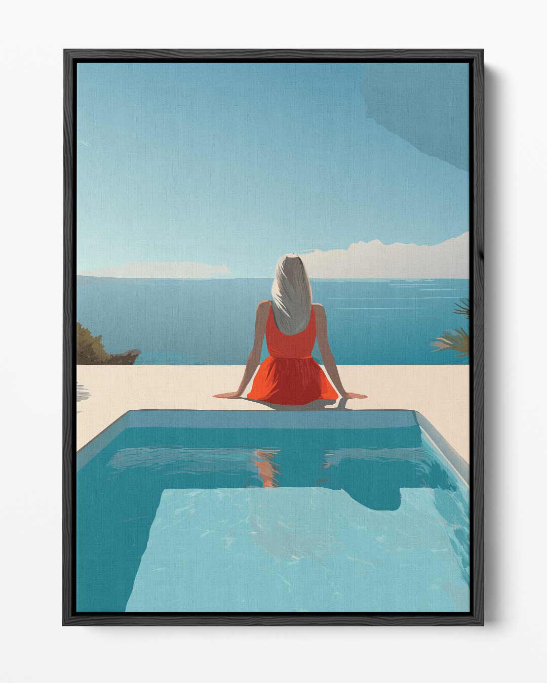 Zomer aan de Oceaan – portret kunstwerk als wanddecoratie