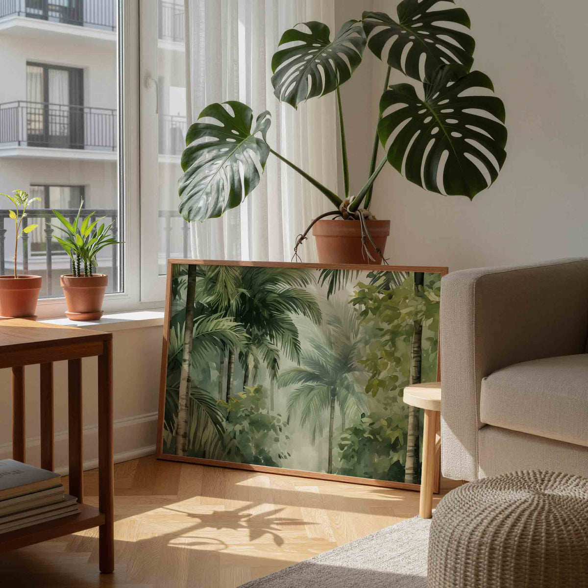Tropische bladeren – tropische wandkunst als landscape poster