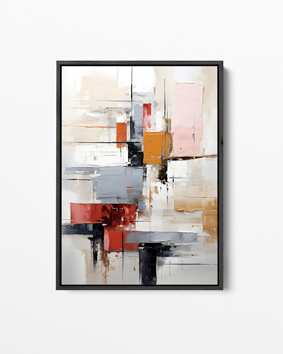 Geometrische kleurencompositie – staand wanddecoratie kunstwerk