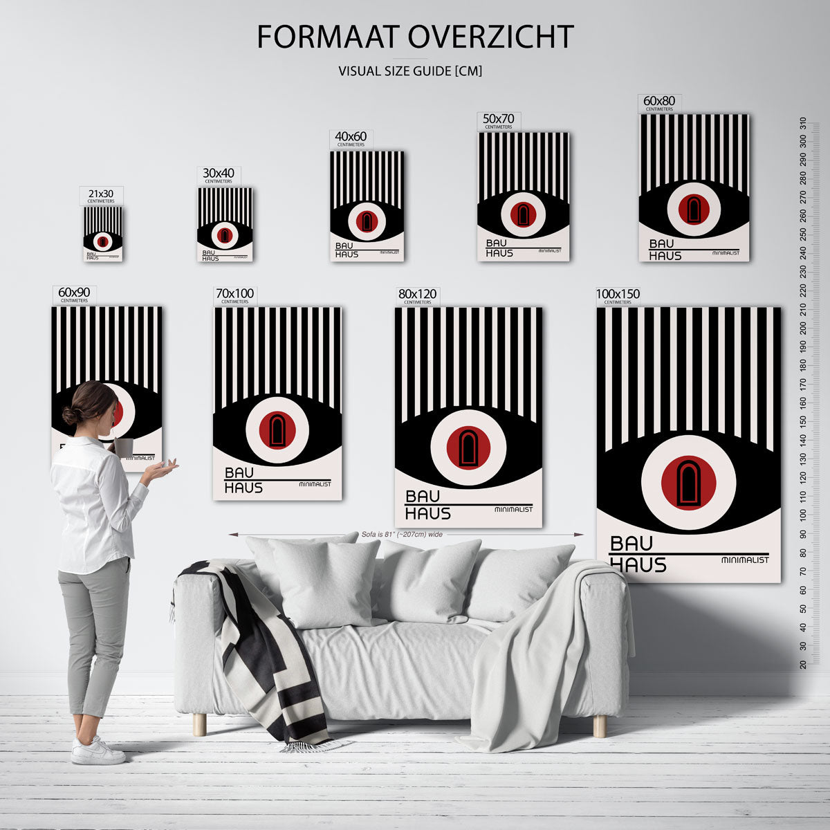 Abstracte – Bauhaus poster als geometrische wanddecoratie
