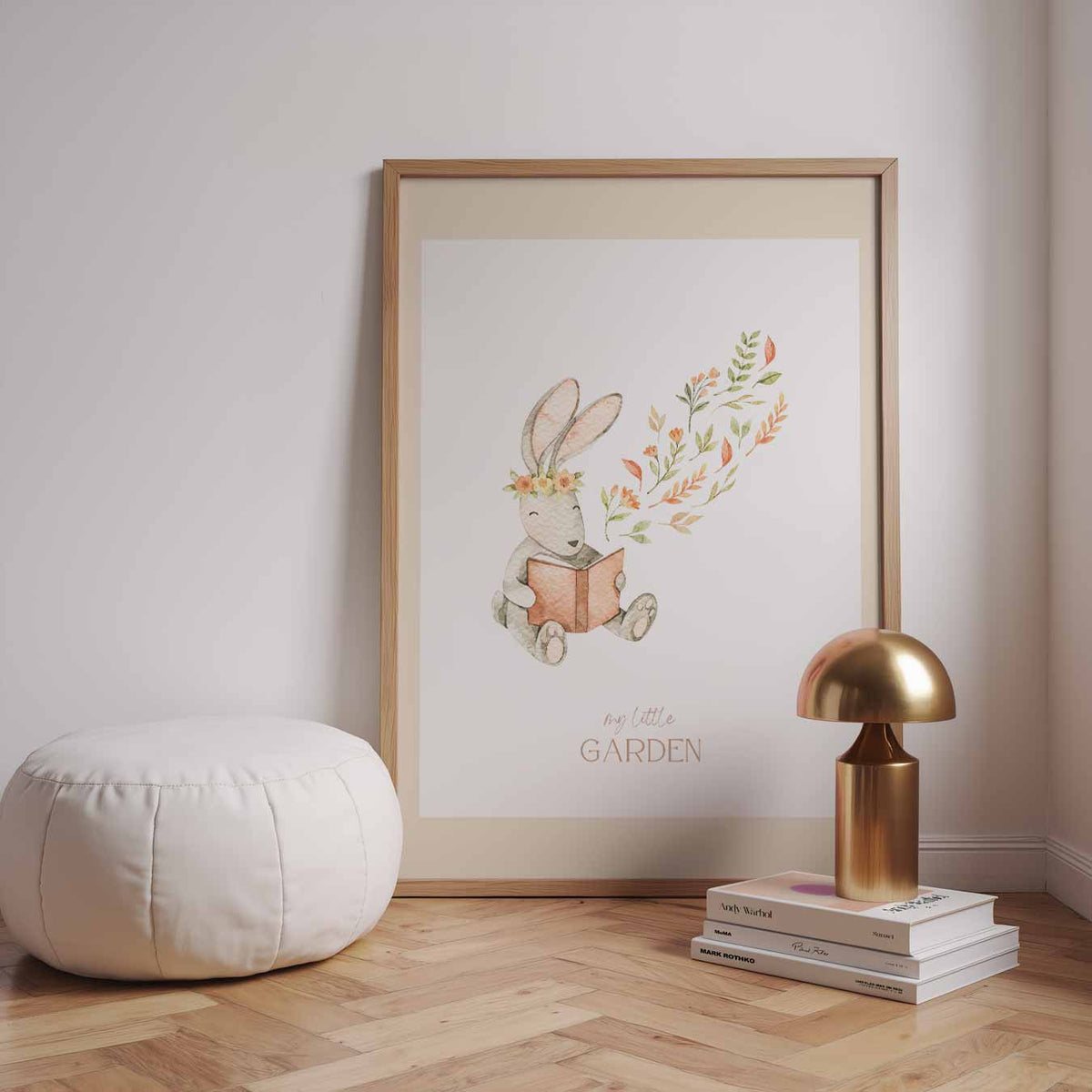 Leesplezier in de Tuin – speelse wandkunst als portret kinderposter