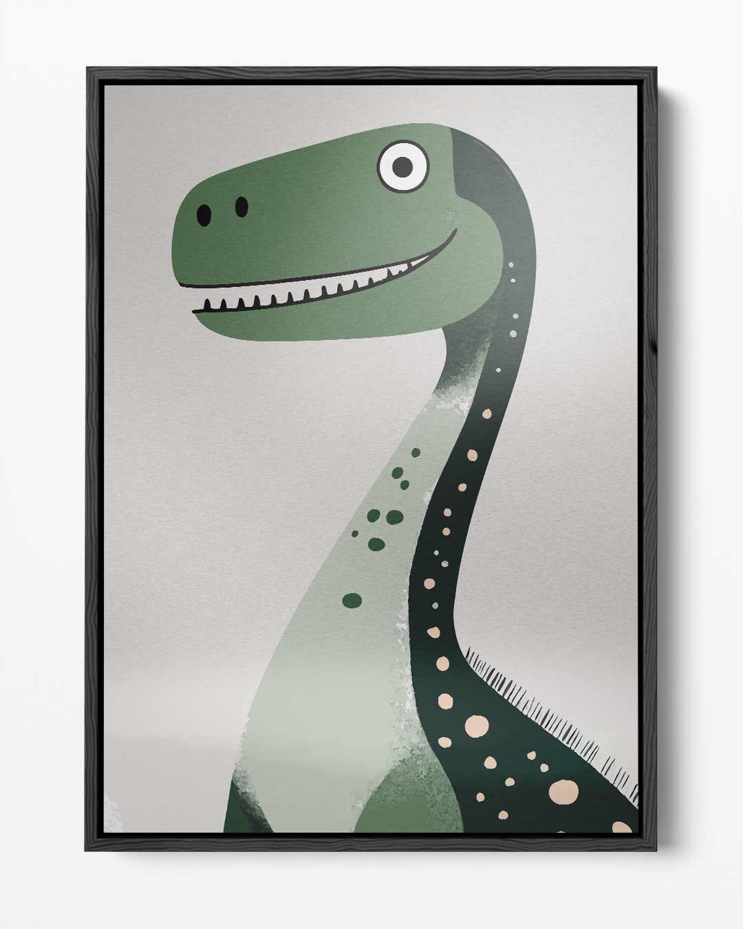 Vrolijke Dino Print – portret kunstwerk als wanddecoratie