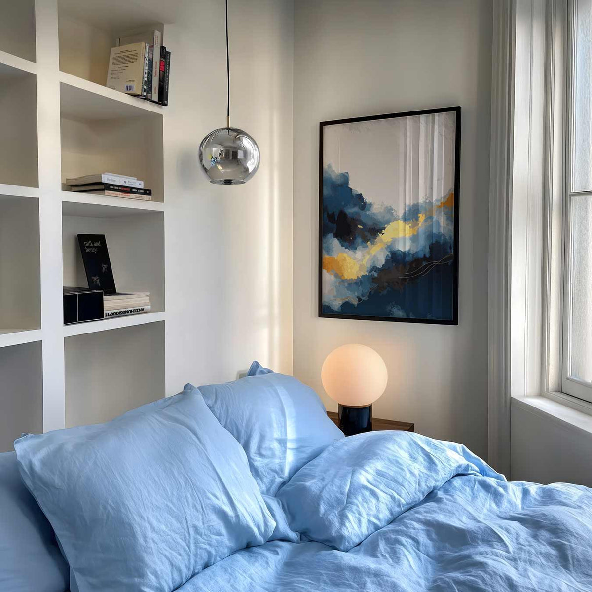 Dromerige Kleurensplash – abstracte poster als moderne staande wanddecoratie