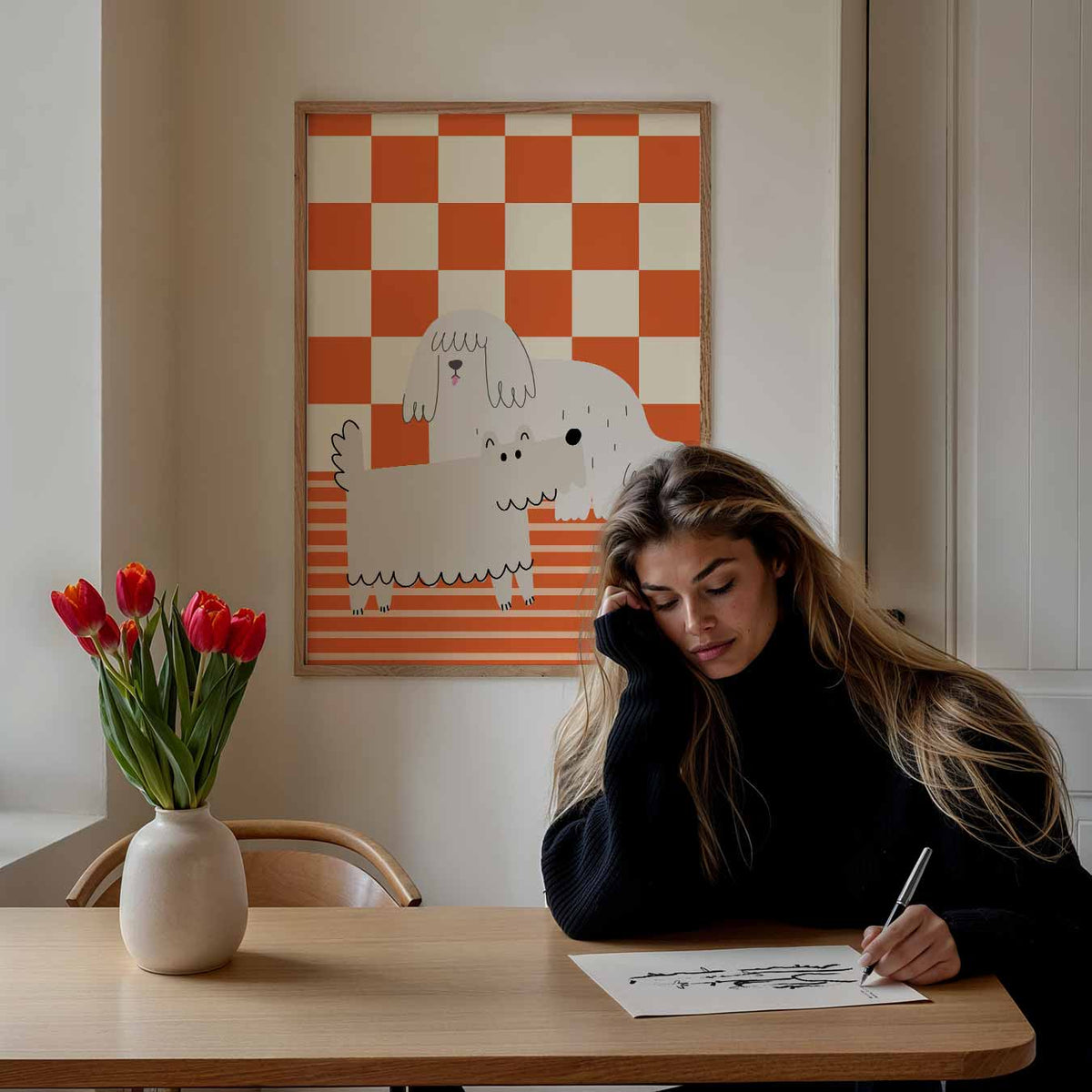 Charmante Hondenvrienden – staande muurposter voor de kinderkamer
