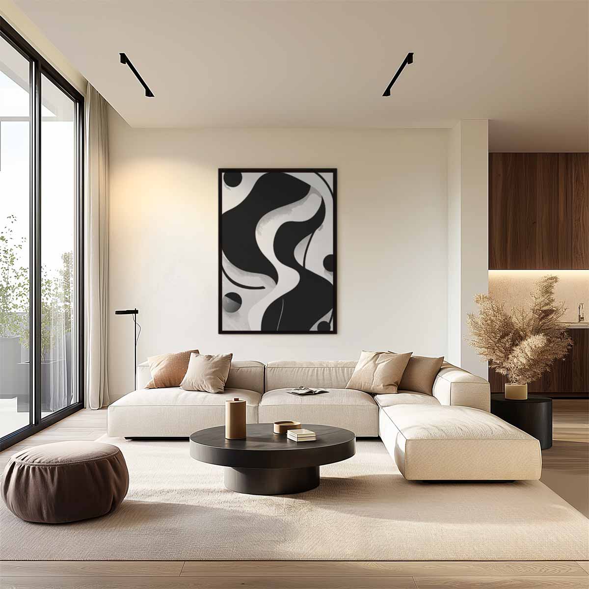 Modern Abstracte Vormen – plexiglas wanddecoratie in portret formaat