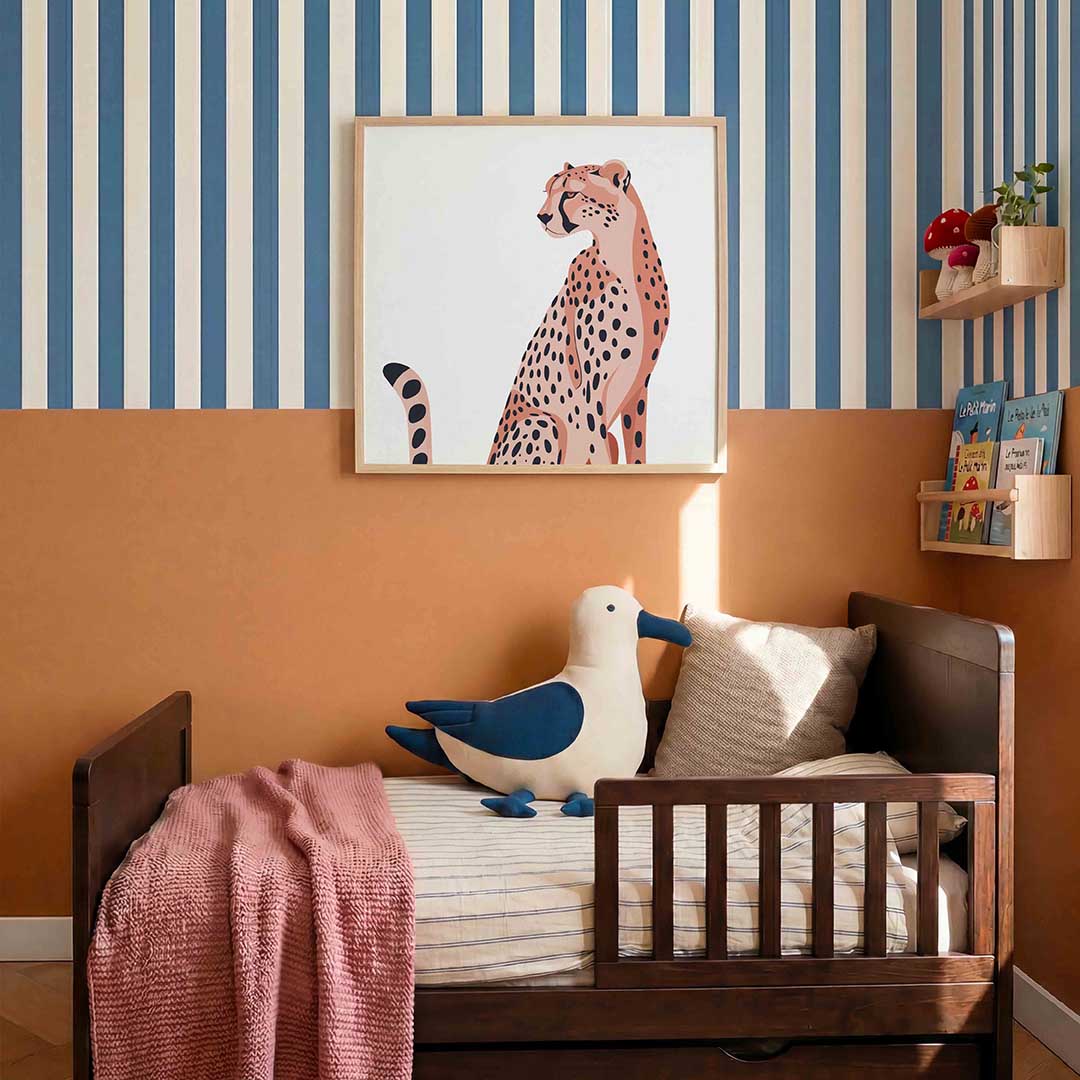 Cheetah – kids poster in vierkant formaat