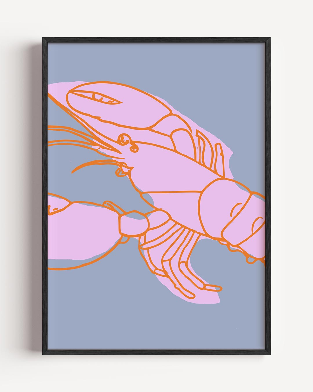 Moderne Kunstposter met Kreeftontwerp – keuken portret poster als wanddecoratie