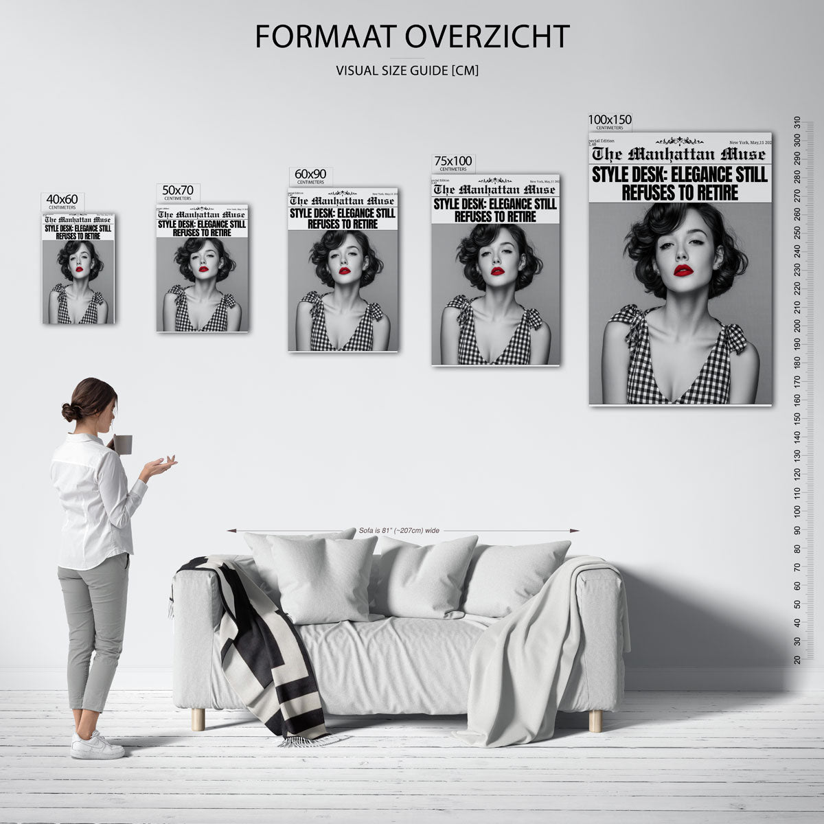 Portretfoto – staand wanddecoratie kunstwerk