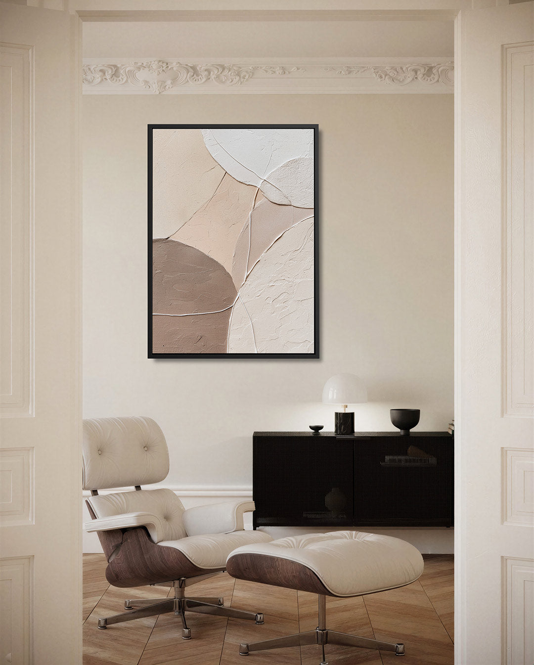 Organische vormen compositie – moderne staande wandkunst