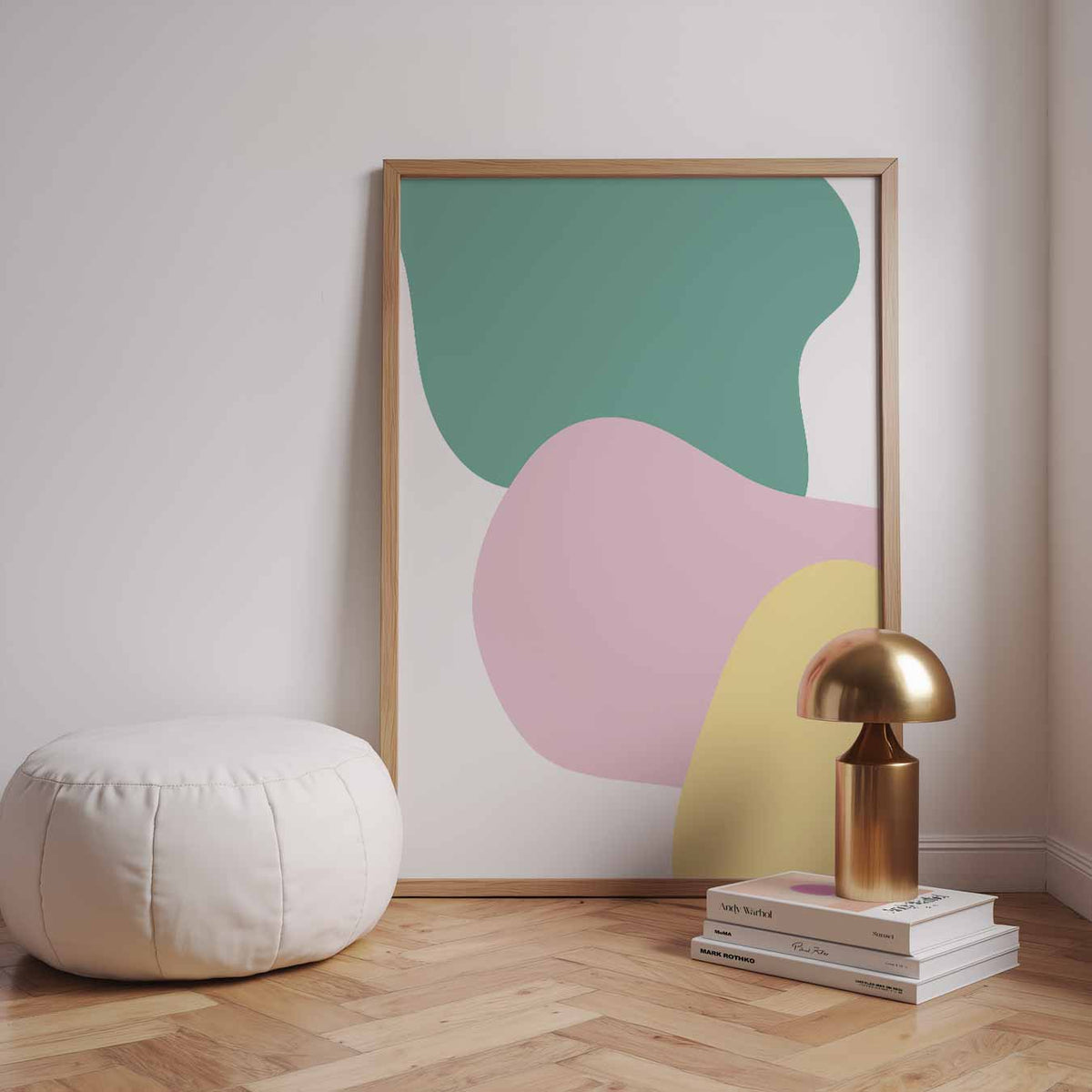 Kleurrijke Vormen Abstracte – staande kleurrijke abstracte wanddecoratie van WallArtistic