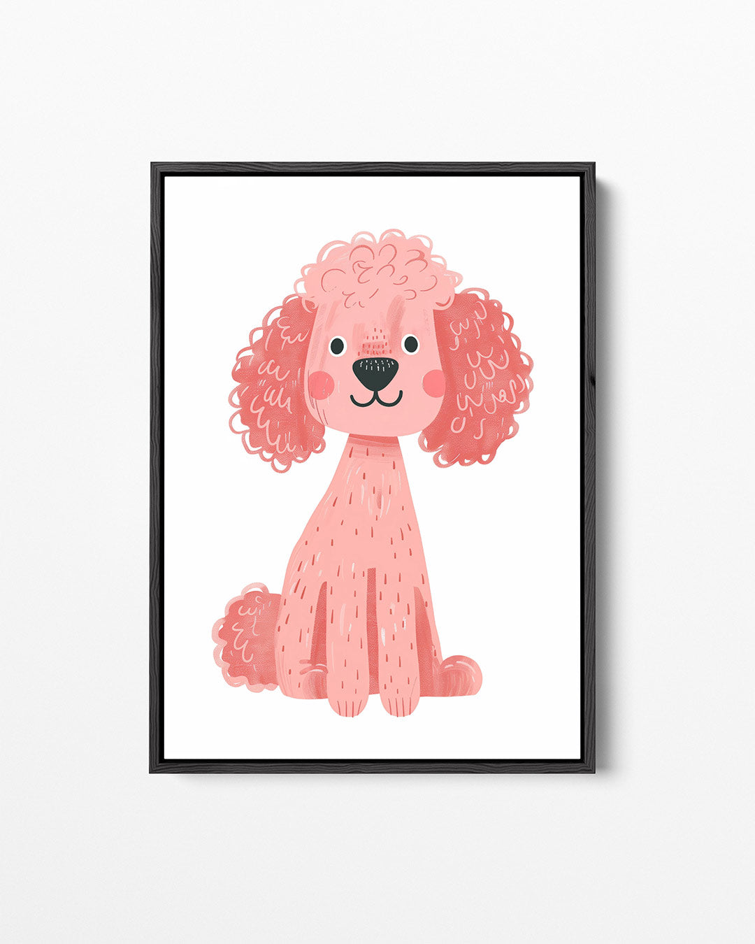 Vrolijke hond illustratie – staand wanddecoratie kunstwerk