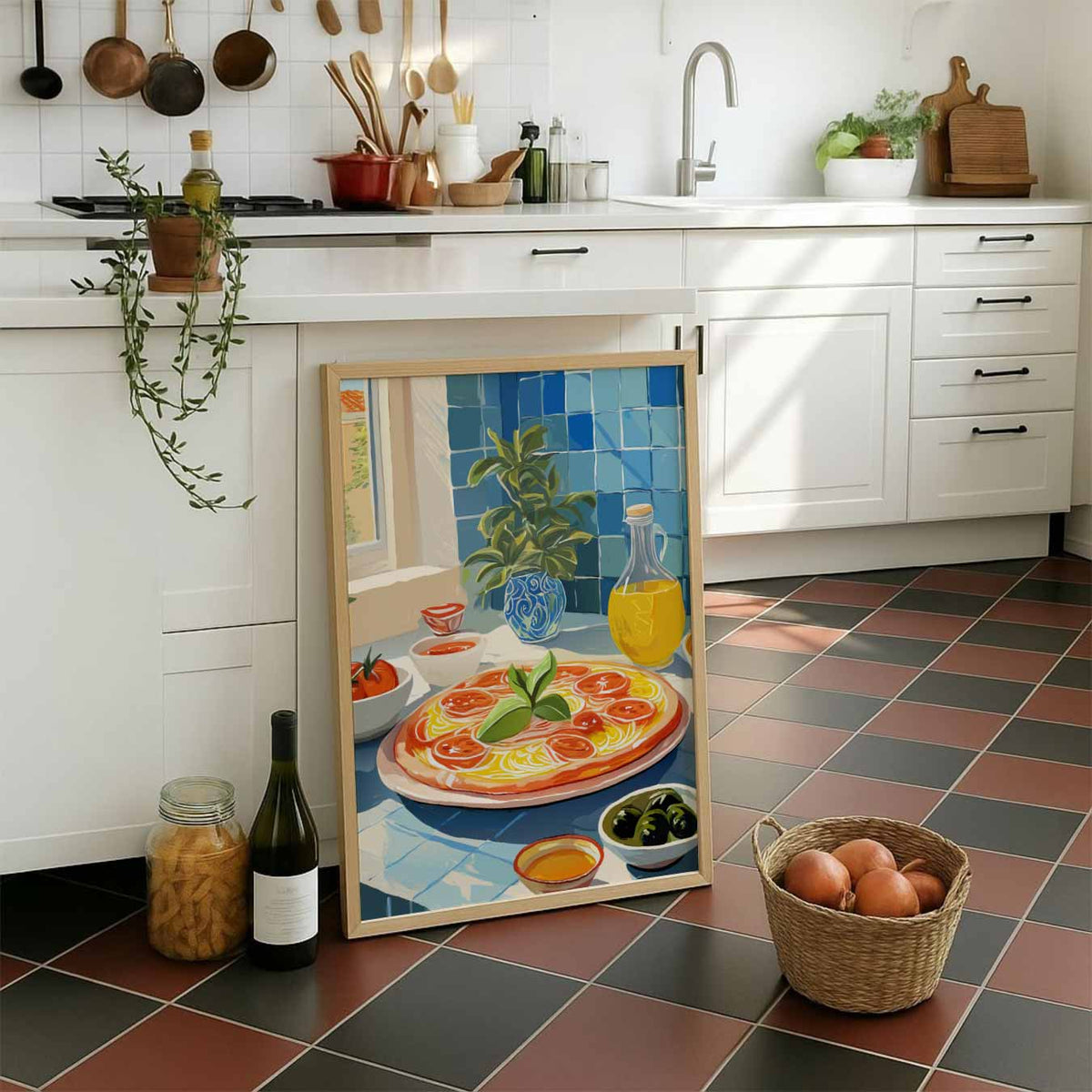 Mediterrane Keuken – staande muurposter voor keuken of eethoek
