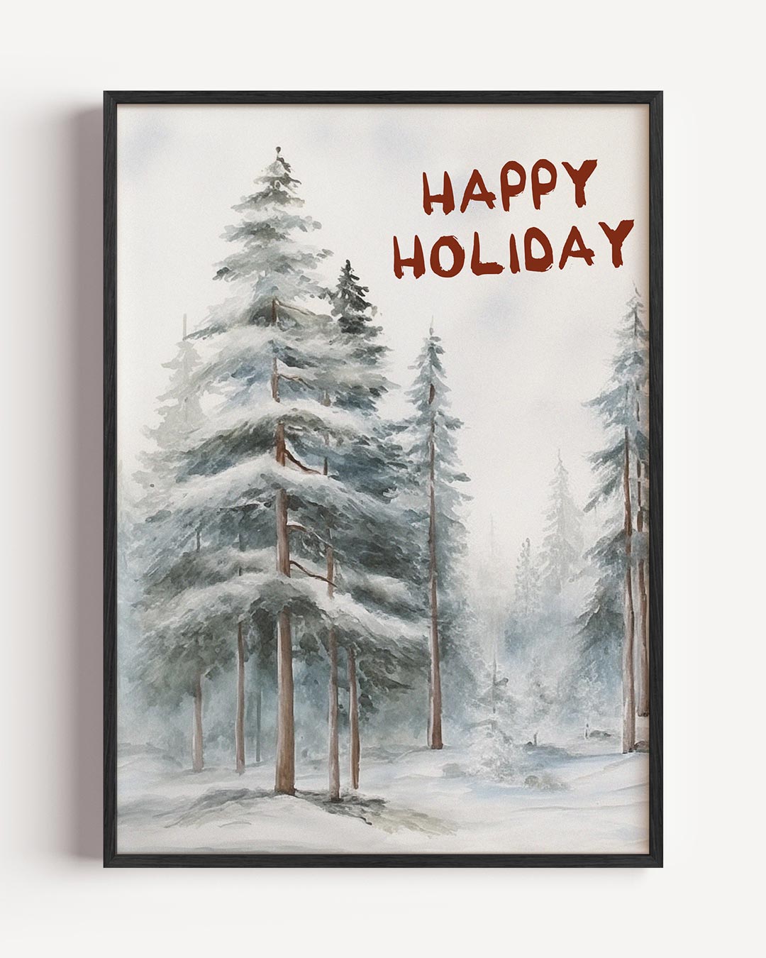 Winterse Kerstposter – kerst portret poster als wanddecoratie