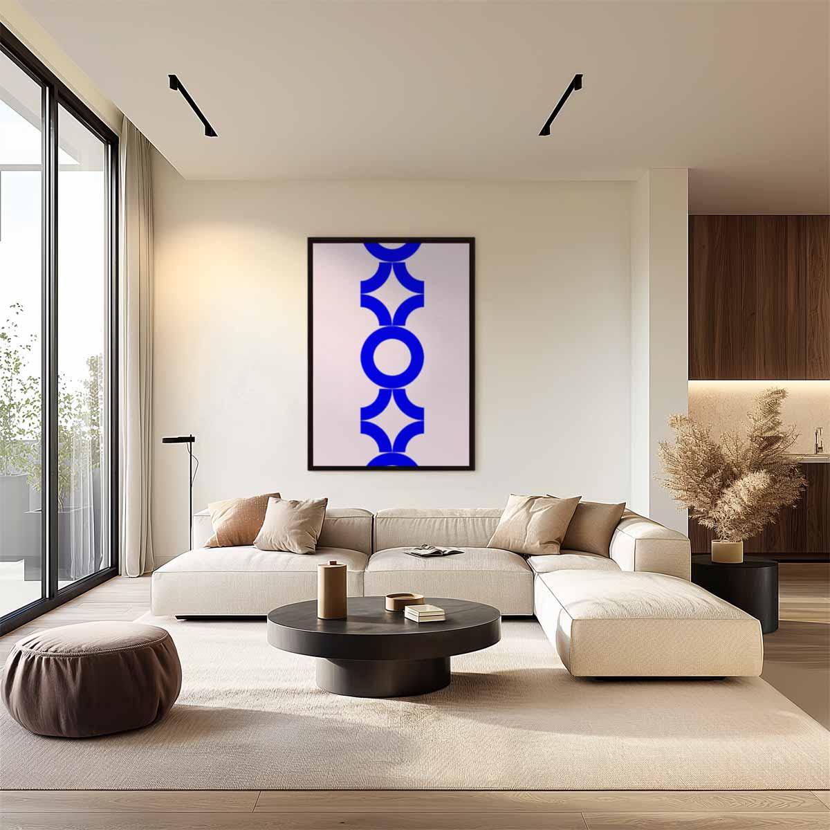 Modern Geometrisch Patroon – dibond wanddecoratie in staand formaat