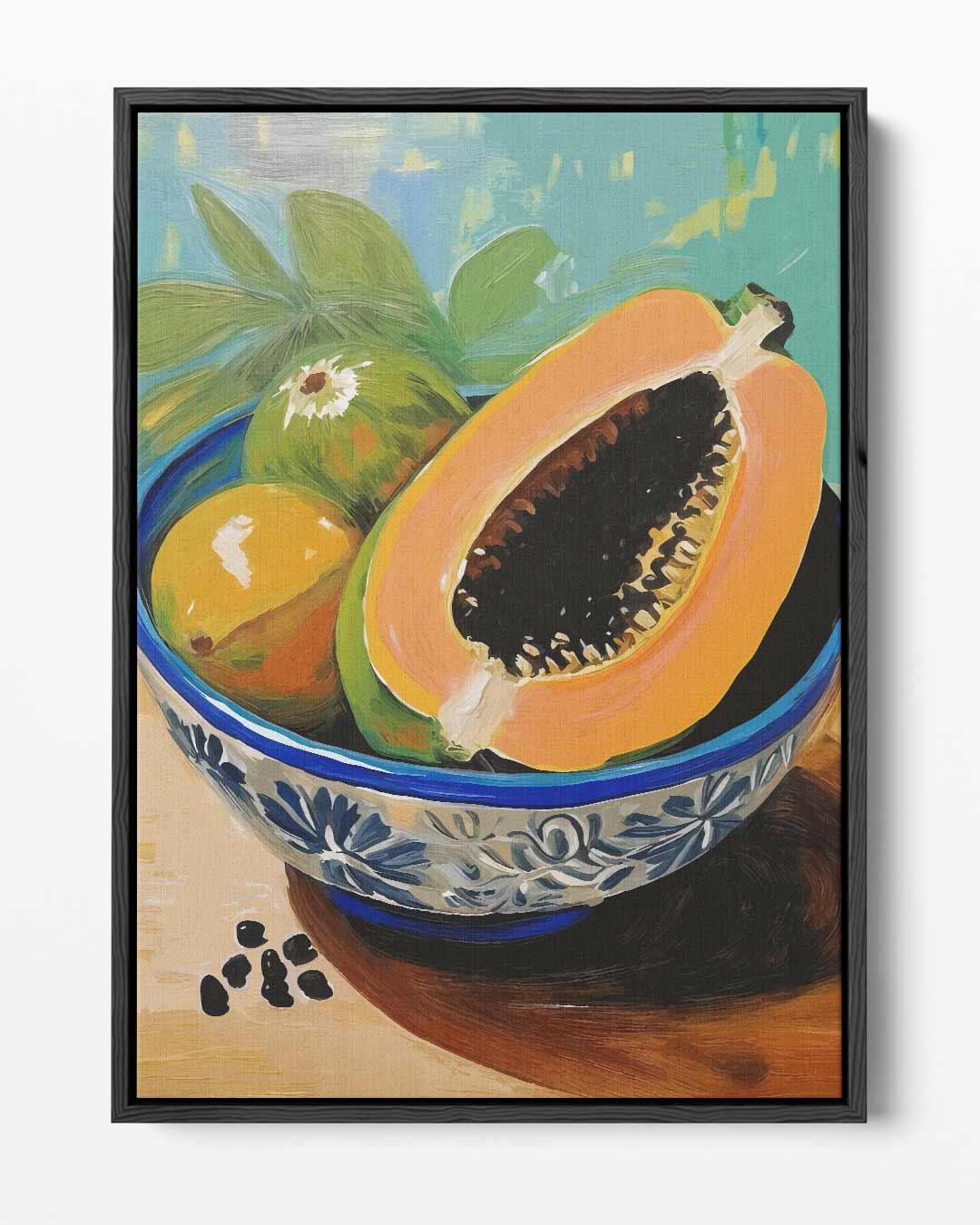 Tropische Vruchtenschaal – portret kunstwerk als wanddecoratie