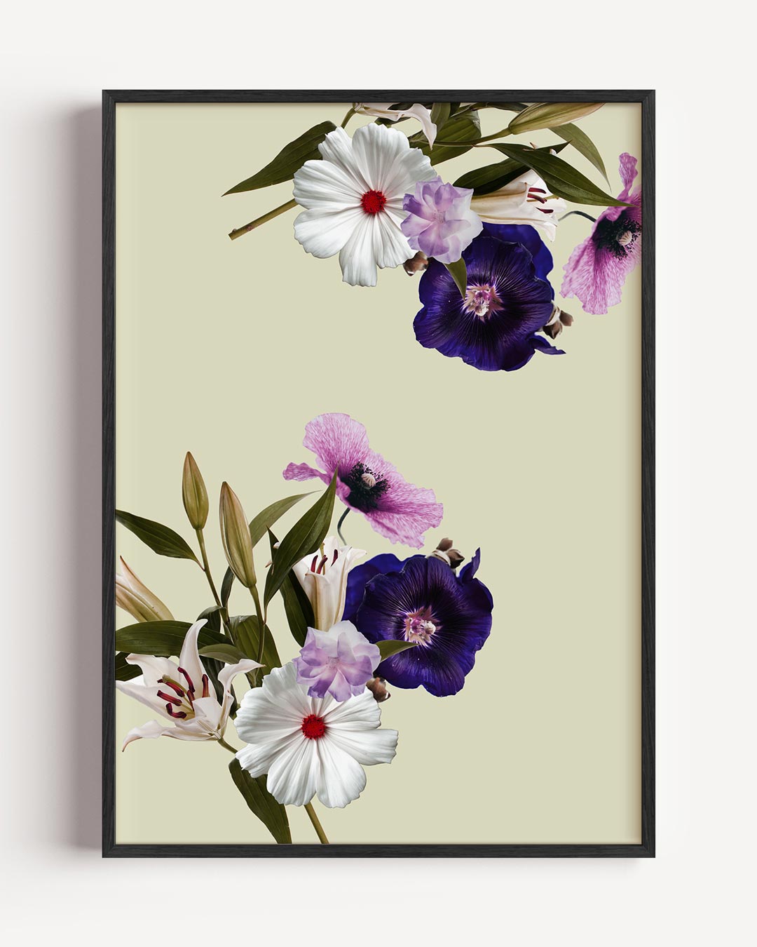 Bloemenpracht – typografie portret poster als wanddecoratie