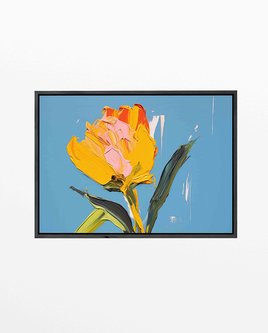 Expressieve bloem – liggend bloemen kunstwerk