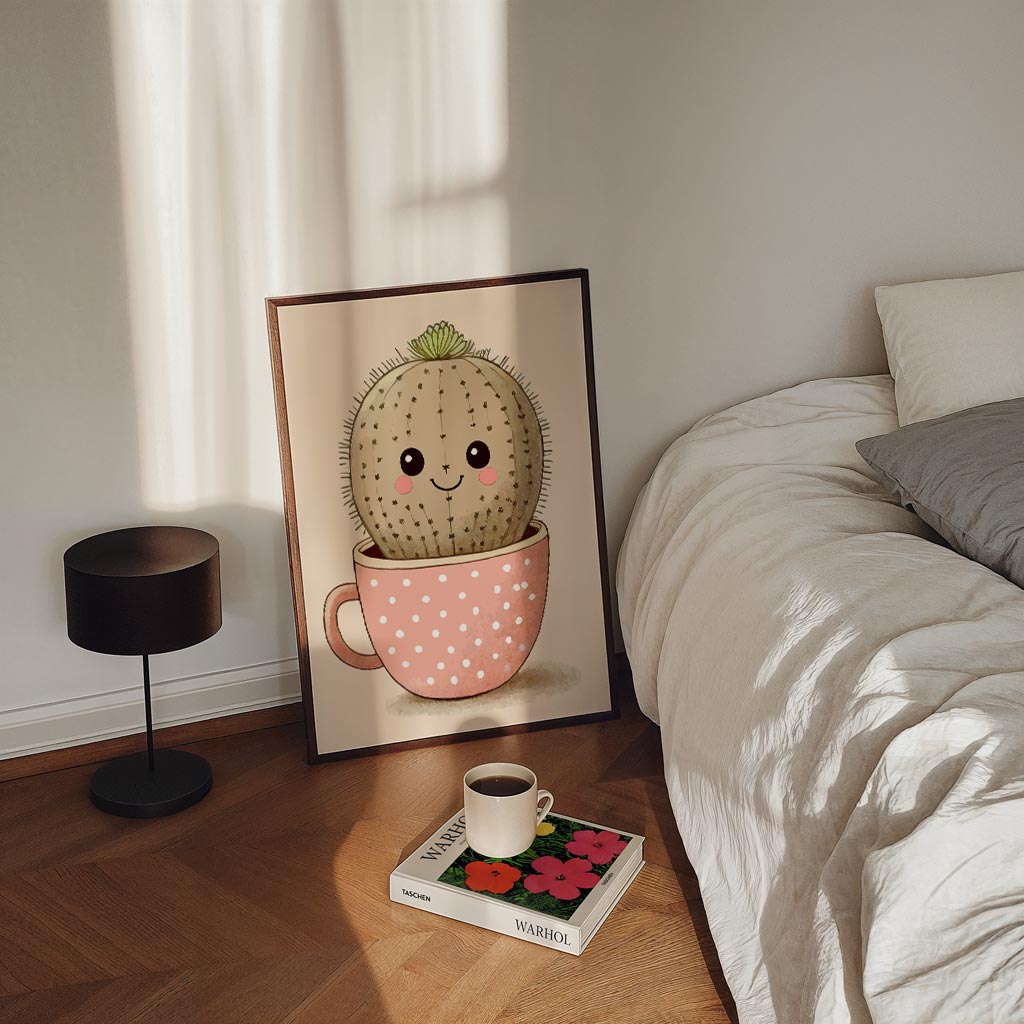 Schattige Cactus – staande Popart wanddecoratie van WallArtistic