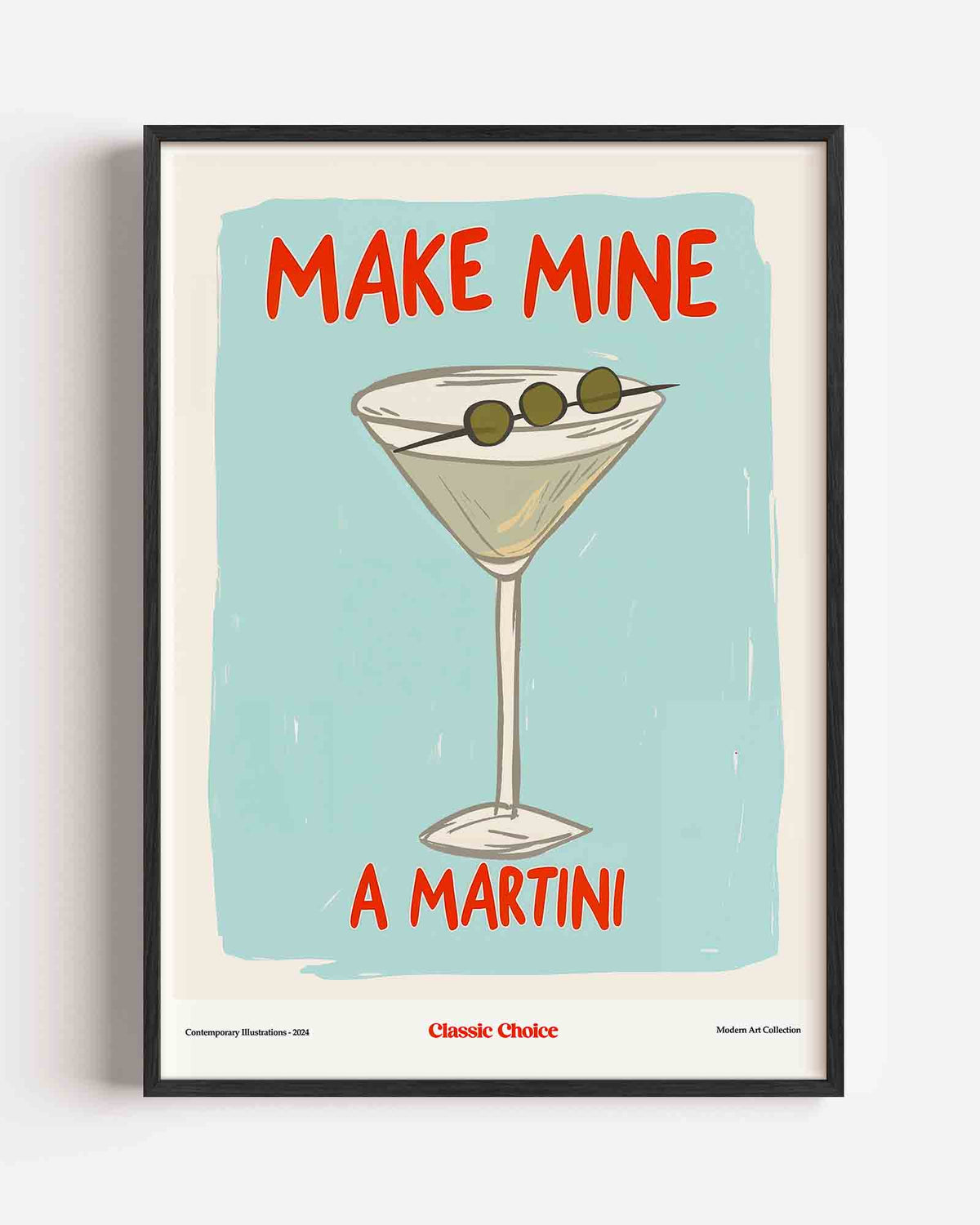 Martini glas – Pop Art en Streetart portret poster als wanddecoratie