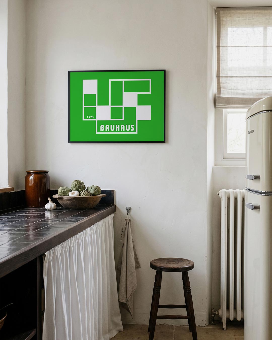 Vorm en balans – geometrische poster in Bauhaus-stijl van WallArtistic