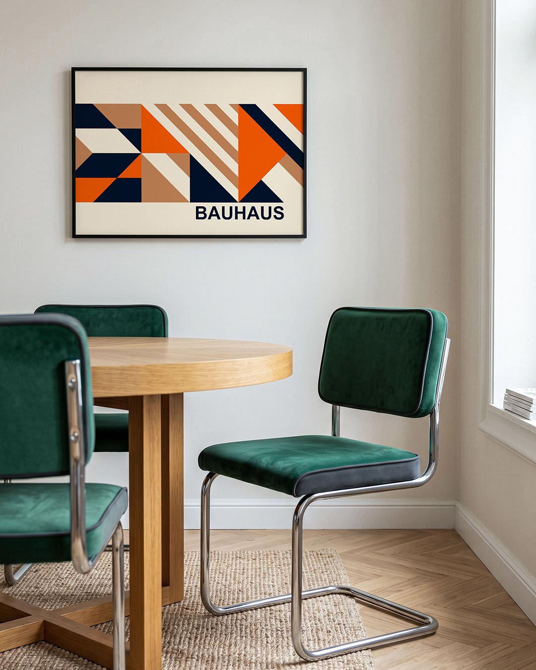 Abstracte – liggende Bauhaus poster voor aan de muur