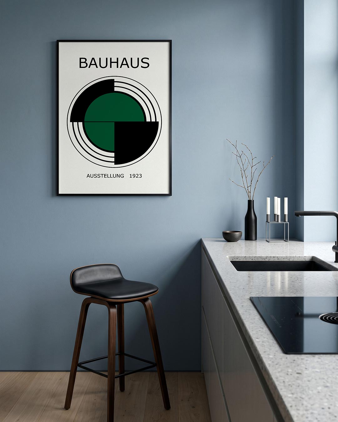  – geometrische Bauhaus poster in staand formaat