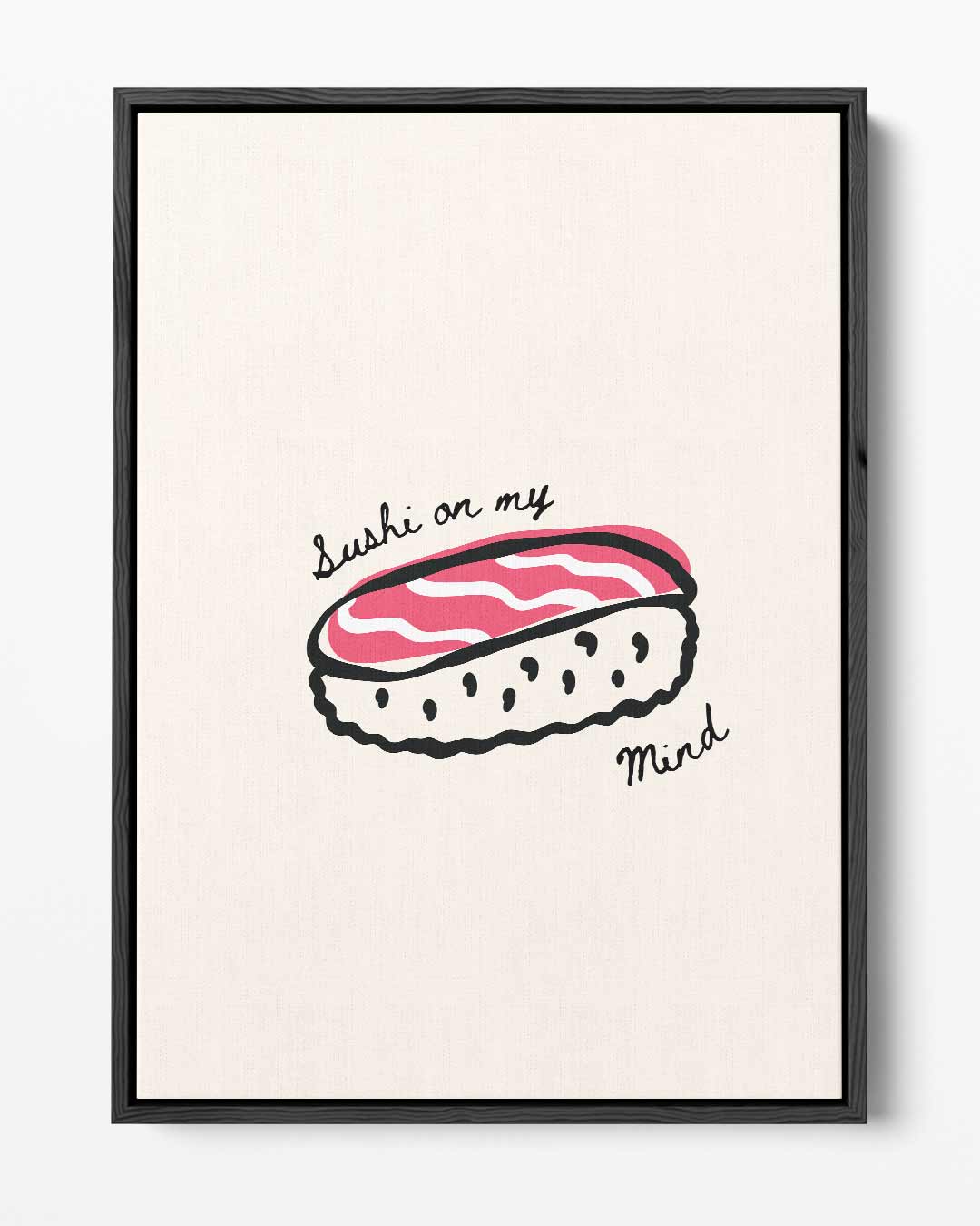 Sushi op Mijn Geest – portret kunstwerk als wanddecoratie