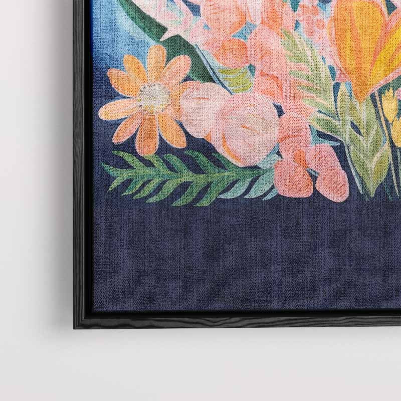 Vrolijke Bloemenpracht – modern portret kunstwerk van WallArtistic