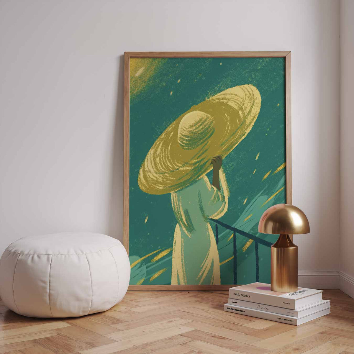 Dagdromen in de Zon – zomerse wandkunst als portret poster