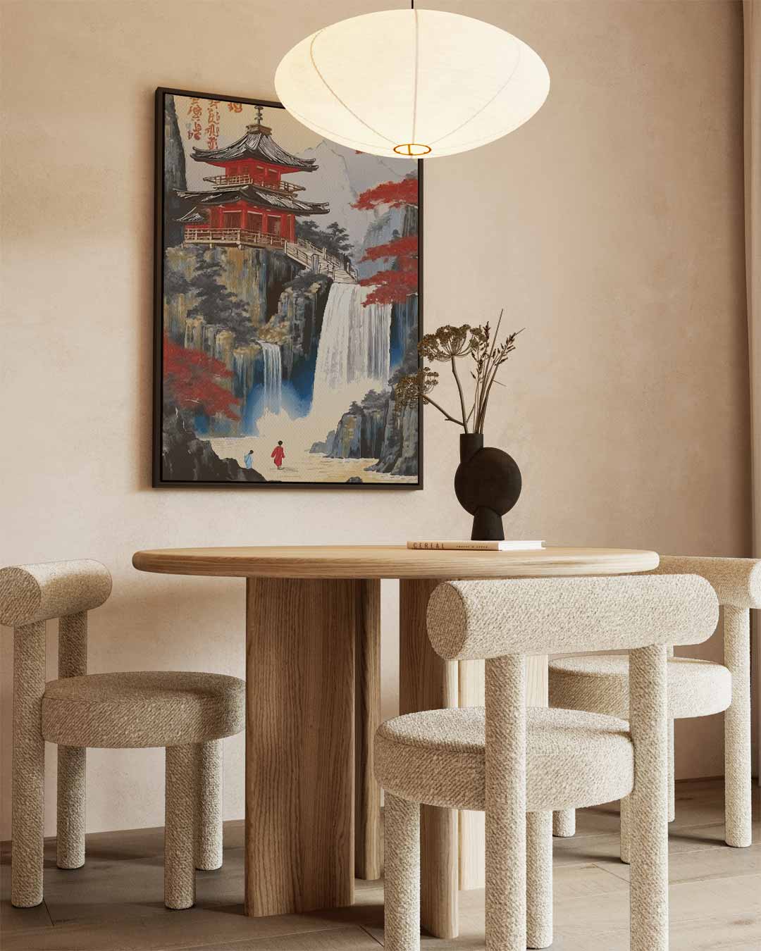 Japans Waterval Panorama – staand kunstwerk voor modern interieur