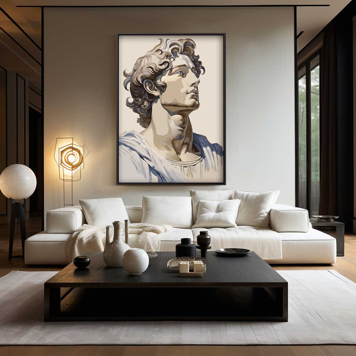 Klassieke Buste Portret – kunstwerk met zwarte baklijst